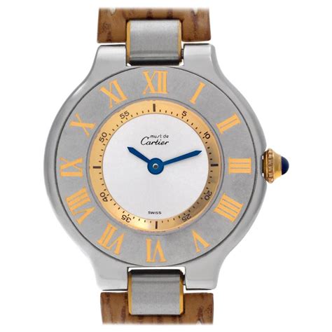 cartier must 21 stainless steel watch